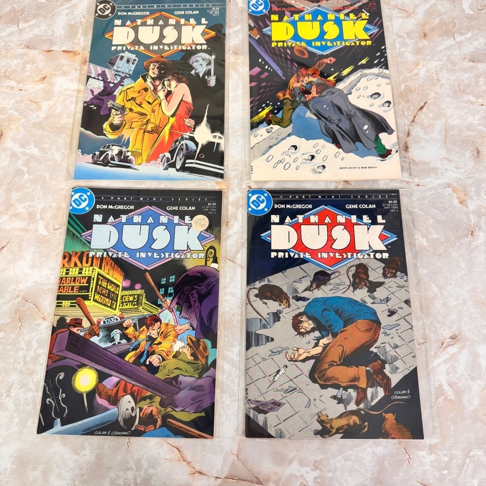 DC Comics Nathaniel Dusk Private Investigator 1-4 Set 1984 Vintage Noir Mystery